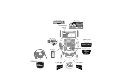 Label Map Diagram and Parts List for SC500Z (12ABC6M5756)(2017) Cub Cadet Lawn Mower
